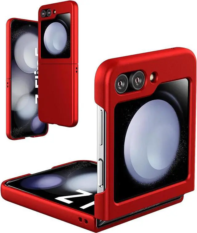 Alt view image 2 of 7 - Slim Protective Cover for Samsung Galaxy Z Flip 5 - Red