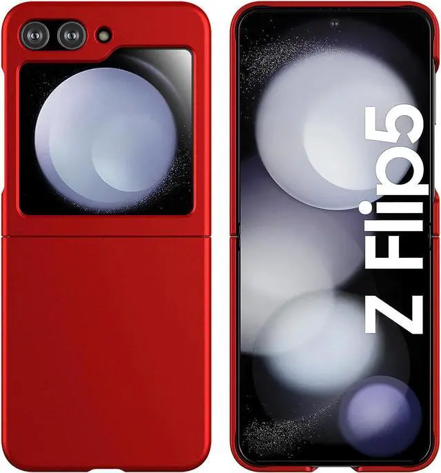 Alt view image 4 of 7 - Slim Protective Cover for Samsung Galaxy Z Flip 5 - Red