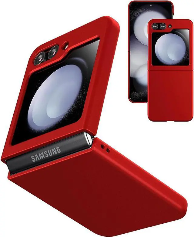 Alt view image 3 of 7 - Slim Protective Cover for Samsung Galaxy Z Flip 5 - Red