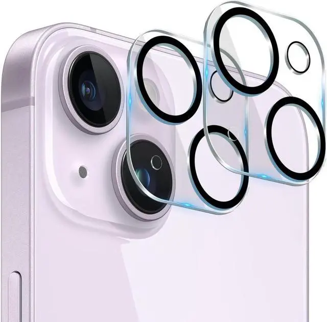 Main image of 2-Pack HD Tempered Glass Camera Lens Protector for iPhone 15 / iPhone 15 Plus