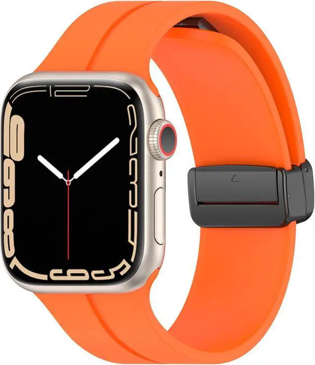 Main image of Premium Silicone Band with Magnetic Buckle for Apple Watch 41mm / 40mm / 38mm - Orange
