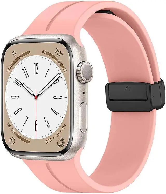 Main image of Premium Silicone Band with Magnetic Buckle for Apple Watch 41mm / 40mm / 38mm - Pink