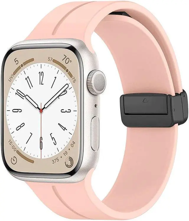 Main image of Premium Silicone Band with Magnetic Buckle for Apple Watch 41mm / 40mm / 38mm - Rose Gold