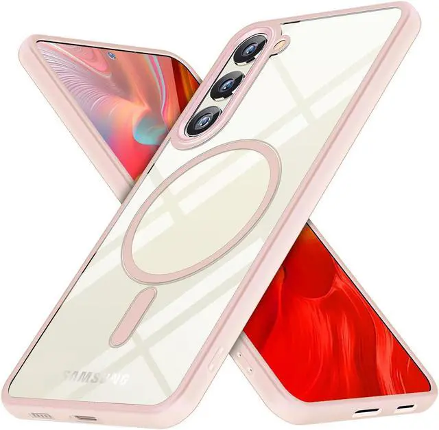 Main image of Acrylic Transparent Case with MagSafe Magnetic Ring for Samsung Galaxy S23 Plus - Pink