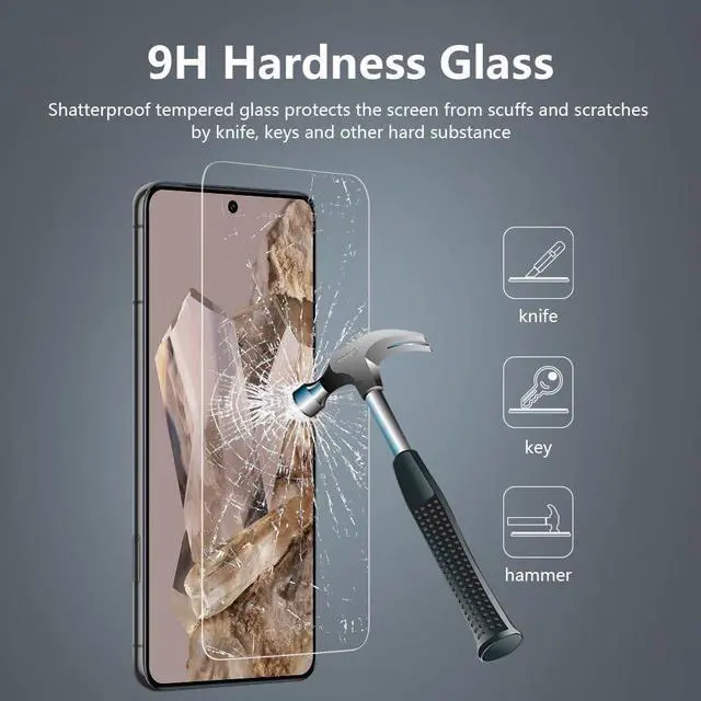 Alt view image 4 of 7 - HD Tempered Glass Screen Protector for Google Pixel 8
