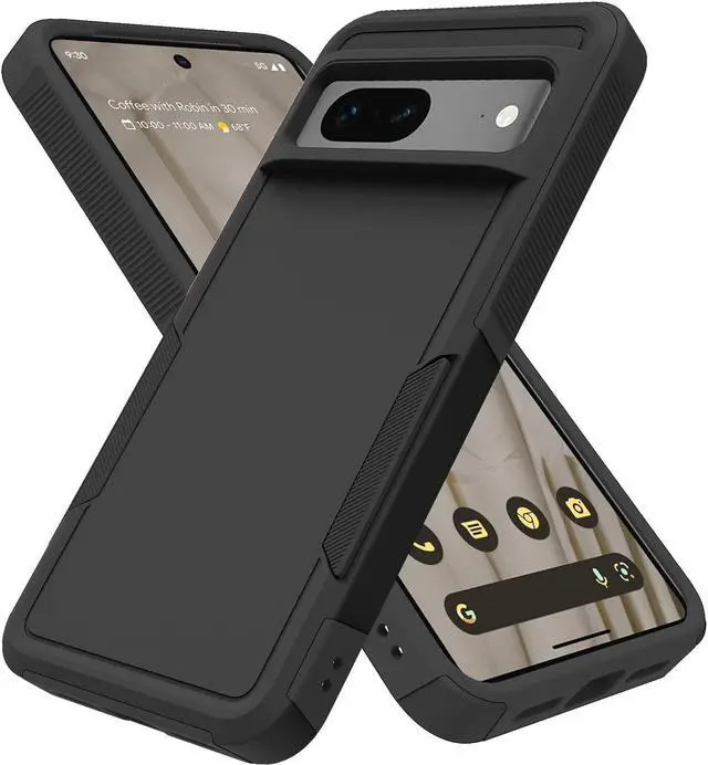 Alt view image 6 of 6 - Military Grade TUFF Hybrid Armor Case for Google Pixel 8 - Black