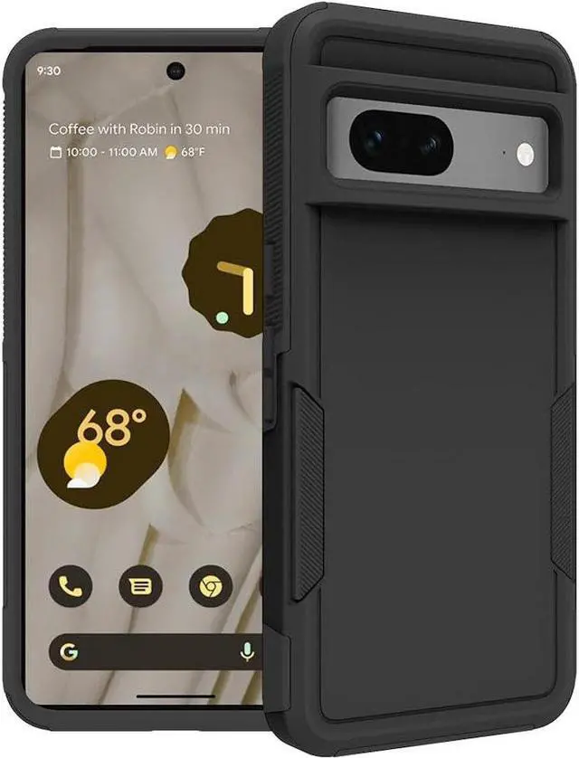 Alt view image 5 of 6 - Military Grade TUFF Hybrid Armor Case for Google Pixel 8 - Black