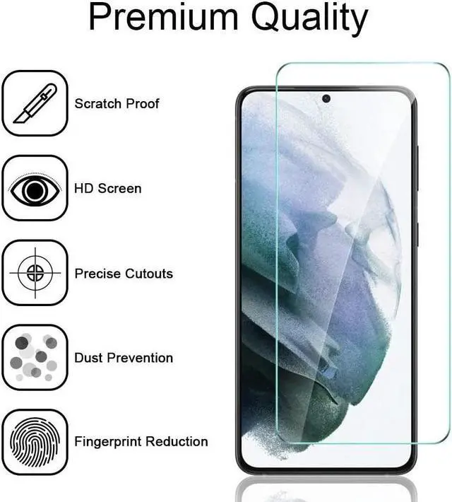 Alt view image 2 of 7 - Tempered Glass Screen Protector + Camera Lens Protector for Samsung Galaxy S23 Plus