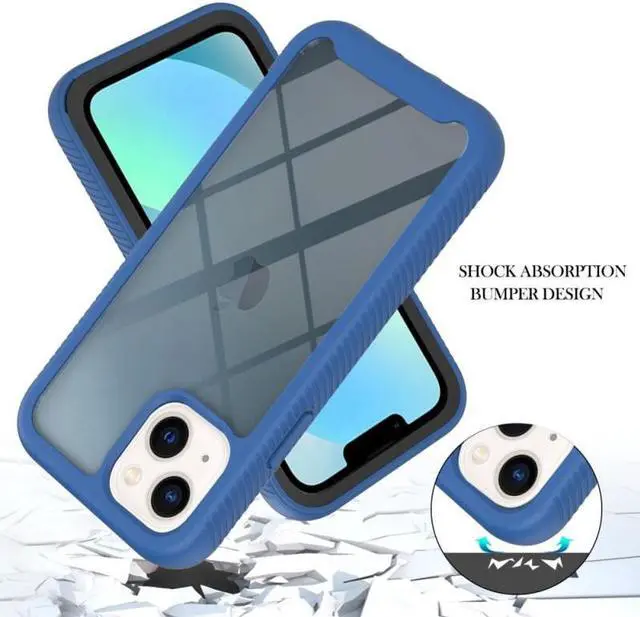 Alt view image 2 of 7 - Military Grade Transparent Armor Case for iPhone 15 - Blue