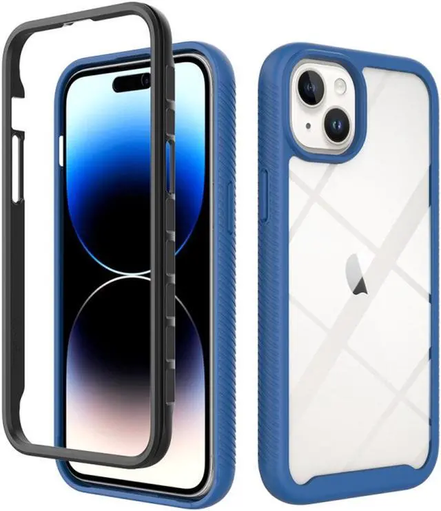 Main image of Military Grade Transparent Armor Case for iPhone 15 - Blue