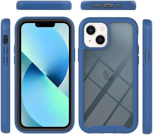 Alt view image 4 of 7 - Military Grade Transparent Armor Case for iPhone 15 - Blue