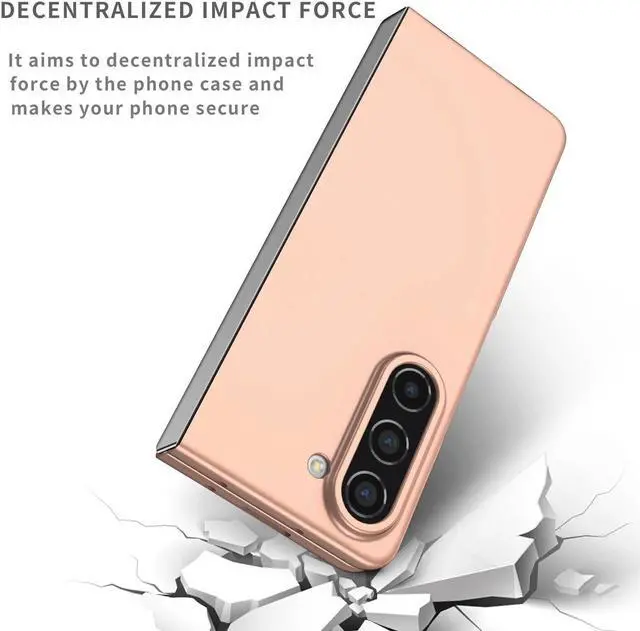 Alt view image 2 of 7 - Slim Protective Cover for Samsung Galaxy Z Fold 5 - Rose Gold