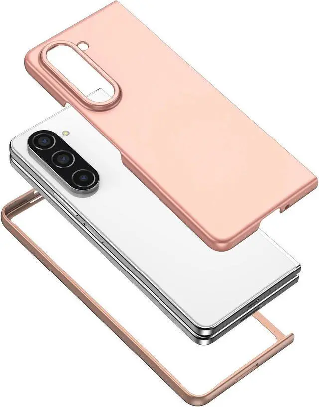 Alt view image 4 of 7 - Slim Protective Cover for Samsung Galaxy Z Fold 5 - Rose Gold