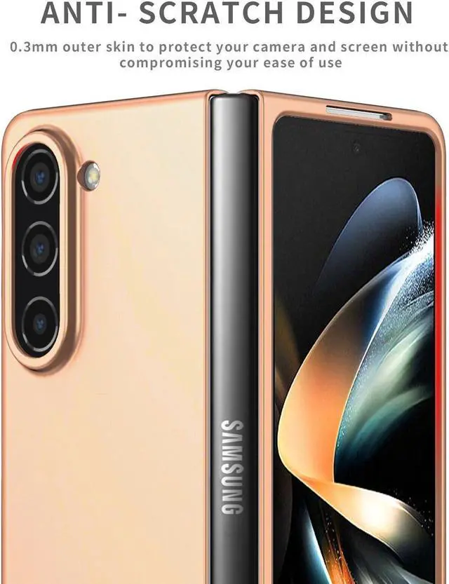 Alt view image 6 of 7 - Slim Protective Cover for Samsung Galaxy Z Fold 5 - Rose Gold