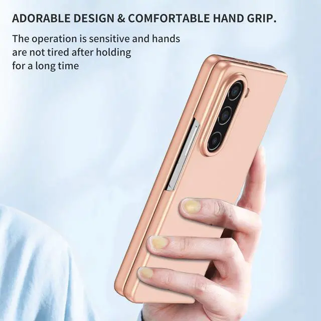 Alt view image 7 of 7 - Slim Protective Cover for Samsung Galaxy Z Fold 5 - Rose Gold