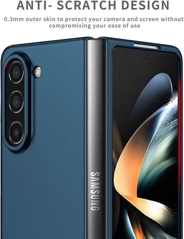 Alt view image 5 of 7 - Slim Protective Cover for Samsung Galaxy Z Fold 5 - Blue