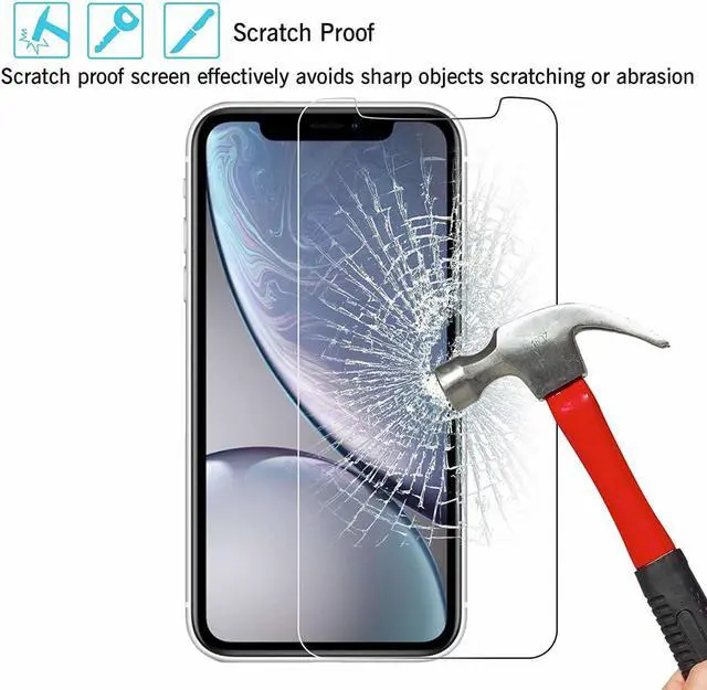 Alt view image 4 of 7 - HD Premium 2.5D Round Edge Tempered Glass Screen Protector for iPhone 11 / iPhone XR - 3 Pack