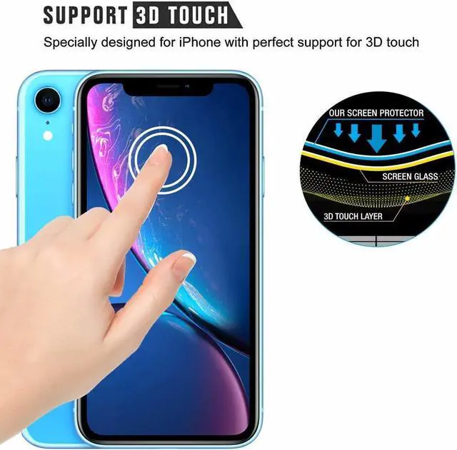 Alt view image 6 of 7 - HD Premium 2.5D Round Edge Tempered Glass Screen Protector for iPhone 11 / iPhone XR - 3 Pack