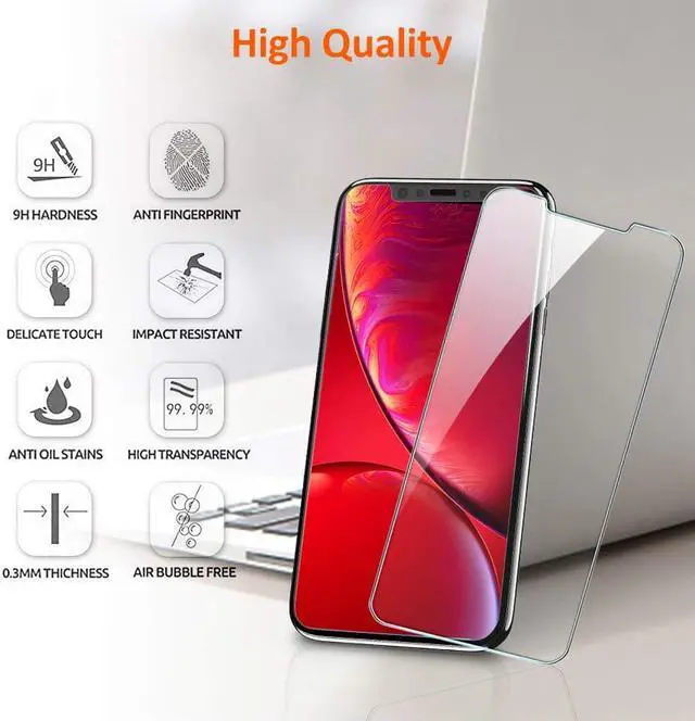 Alt view image 3 of 7 - HD Premium 2.5D Round Edge Tempered Glass Screen Protector for iPhone 11 / iPhone XR - 3 Pack
