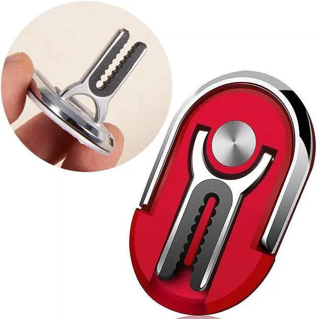 Main image of 3-IN-1 360 Degree Rotating Ring Holder / Stand / Air Vent Mount - Red