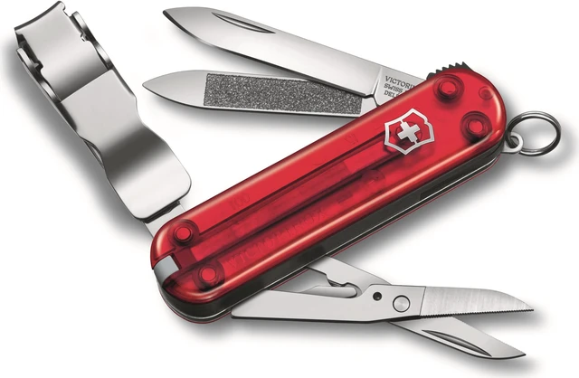 Main image of Victorinox Swiss Army Nail Clip 580 Ruby Trans. 65mm