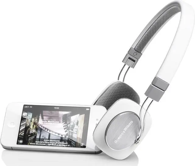 Alt view image 5 of 6 - Bowers & Wilkins P3 Headphones - White