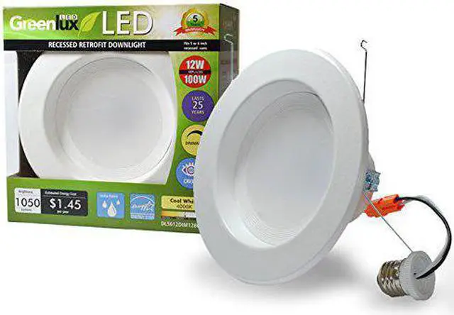 Alt view image 5 of 6 - High Quality 5-6 inch Recessed LED 12W Cool White Retrofit Downlight Kit - 100w equiv.