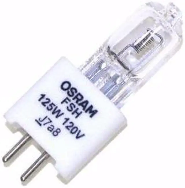 Alt view image 2 of 7 - OSRAM FSH bulb 125w 120v G5.3 T3 Clear 3200k Halogen Light Bulb