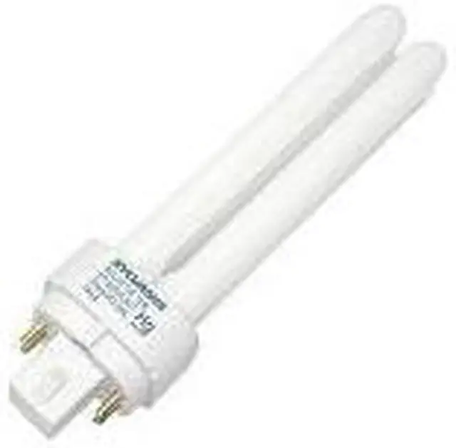 Alt view image 4 of 5 - Satco S6736 18W Double Tube 4-Pin G24Q-2 Plug-In base 4100K fluorescent bulb