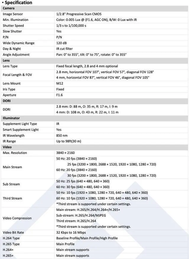Alt view image 2 of 5 - LTS CMIP7382W-28MDA HD IP 8MP 2.8mm 98ft IR Smart Ai Built-in Mic Vandal Dome Camera LTCMIP7382W-28MDA