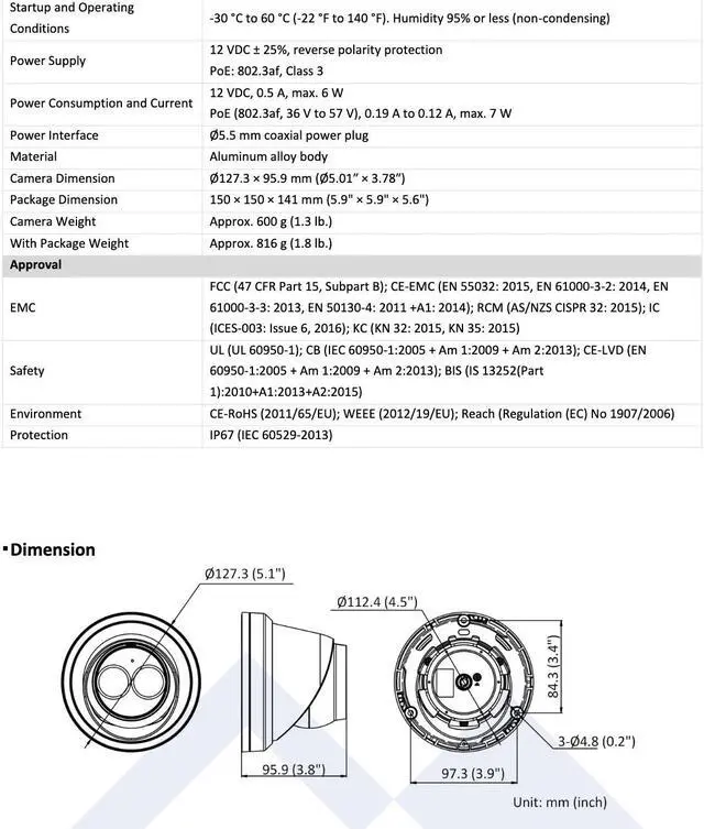 Alt view image 4 of 4 - LTS CMIP3342WB-28MDA HD IP 4MP 2.8mm 98ft IR Smart Built-in Mic Turret Dome Camera LTCMIP3342WB-28MDA