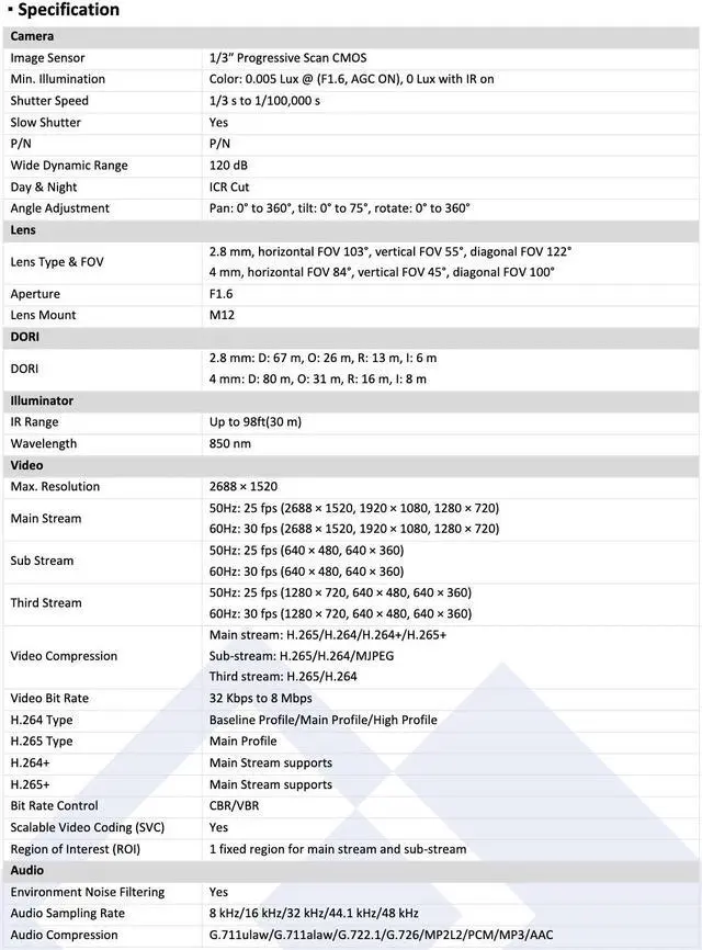Alt view image 2 of 4 - LTS CMIP3342WB-28MDA HD IP 4MP 2.8mm 98ft IR Smart Built-in Mic Turret Dome Camera LTCMIP3342WB-28MDA