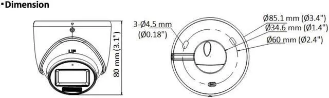 Alt view image 3 of 3 - LTS Platinum CMHT2152-28LFA TVI 5MP 2.8mm 4in1 Audio On Coax Dual-Light Turret Dome Camera LTCMHT2152-28LFA