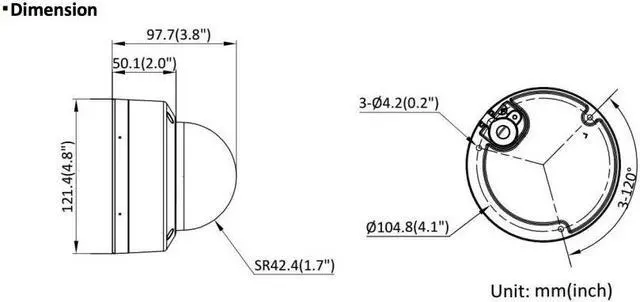 Alt view image 5 of 5 - LTS CMIP7C42WI-28MDA IP 4MP Color 24/7 WDR Mic Hybrid illumination Ai Dome Camera LTCMIP7C42WI-28MDA