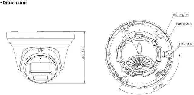 Alt view image 5 of 5 - LTS Platinum CMHT1782W-28CF HD-TVI 8MP/4K 247 Full Color 2.8mm WDR 131ft LED Turret Camera LTCMHT1782W-28CF