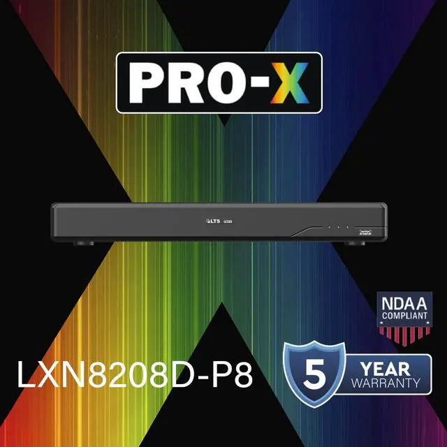 Alt view image 2 of 7 - LTS PRO-X LXN8208D-P8 8CH IP Up to 16MP Human and Vehicle Detection 8 PoE NDAA NVR