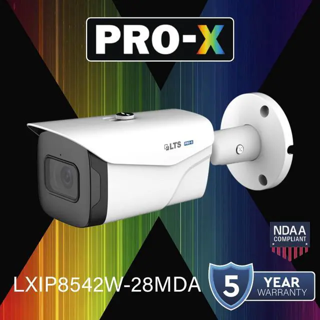 Alt view image 2 of 6 - LTS PRO-X LXIP8582W-28MDA IP 8MP 2.8mm 164ft IR WDR Ai Starlight NDAA Bullet Camera