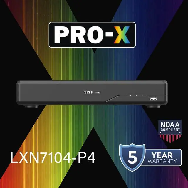 Alt view image 5 of 5 - LTS PRO-X LXN7104-P4 4CH IP Up to 8MP 4 PoE Face Detection 4K NDAA NVR