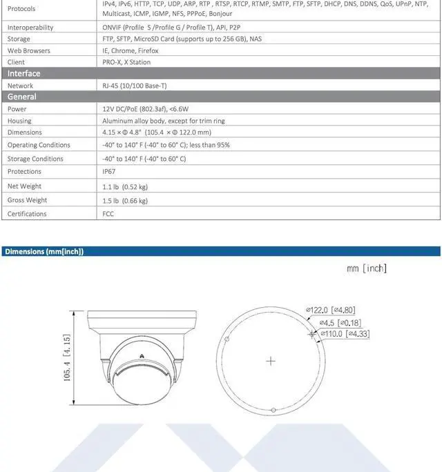 Alt view image 4 of 5 - LTS PRO-X LXIP1142W-28MA IP 4MP 2.8mm Lens 98ft IR Built-in Mic Turret NDAA Camera