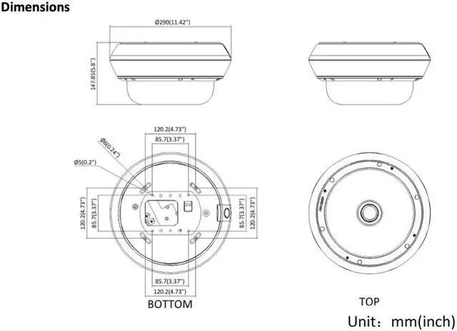 Alt view image 6 of 6 - LTS Platinum CMIP7553W5-SZ8 IP 360 4 x 1920p + 1 x 1440p 5-Directional Multi-Sensor IP Camera LTCMIP7553W5-SZ8