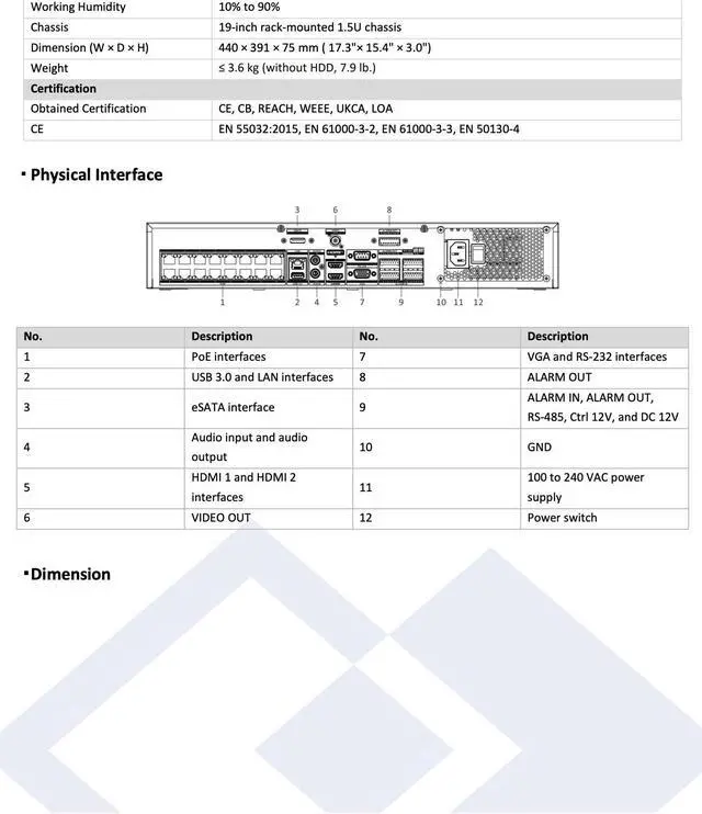 Alt view image 5 of 6 - LTS Platinum LTN8916D-P16N IP 16CH 8K 16 Port PoE Up to 32MP Direct Seach Recording NVR Replacement for LTN8916-P16N, LTN8916H-P16, LTN8916-P16
