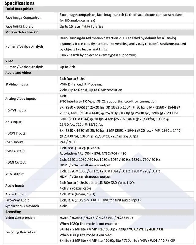Alt view image 3 of 5 - LTS Platinum LTD8304D-ET 4CH 4MP TVI/AHD/CVI/CVBS & 2CH 4MP IP H.265 Pro+ Deep Learning DVR Replacement for LTD8304M-ET, LTD8304K-ET, LTD8304T-FA, LTD8304T-EA, LTD8304T-FT, LTD8304T-ET