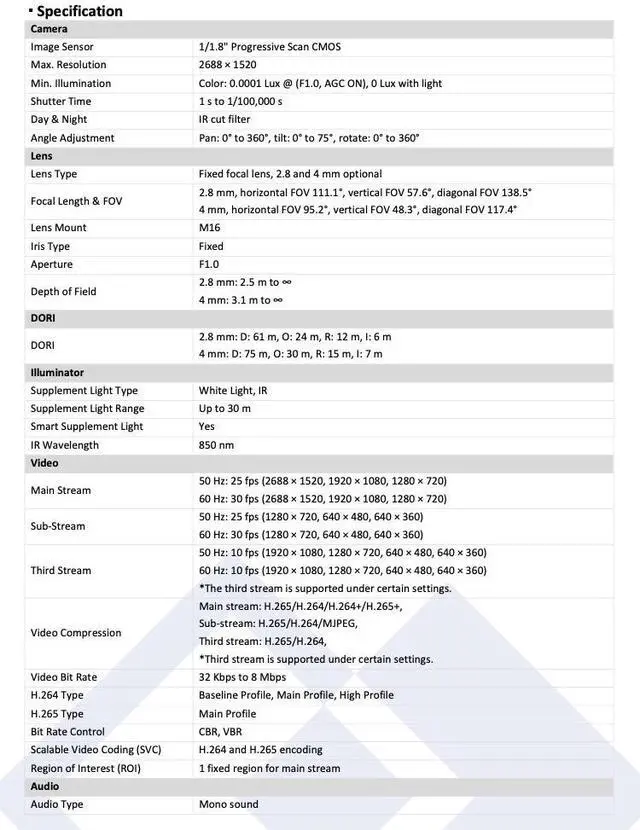 Alt view image 3 of 6 - LTS Platinum CMIP3CD42WI-28AISP IP 4MP Ai Color 247 Anti-Corrosion Smart Hybrid Light Camera LTCMIP3CD42WI-28AISP