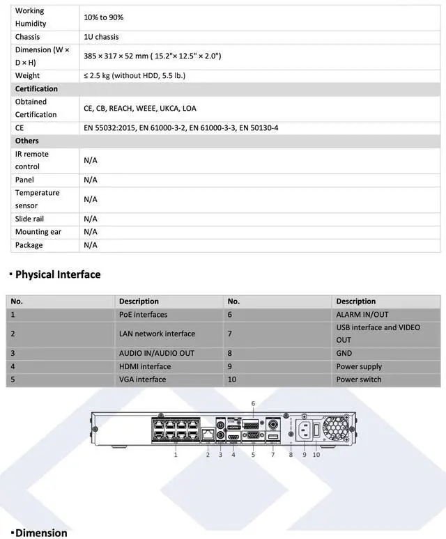 Alt view image 6 of 7 - LTS Platinum LTN8608D-P8N IP 8CH 8K 8 PoE Upto 32MP 80Mbps Direct Search Deep Learning NVR LTN8608-P8N, LTN8608-P8, LTN8608D-P8