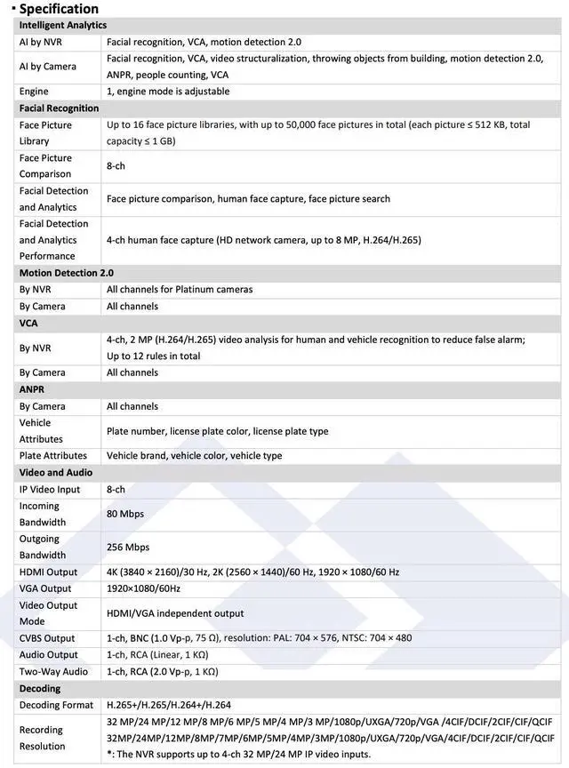 Alt view image 4 of 7 - LTS Platinum LTN8608D-P8N IP 8CH 8K 8 PoE Upto 32MP 80Mbps Direct Search Deep Learning NVR LTN8608-P8N, LTN8608-P8, LTN8608D-P8