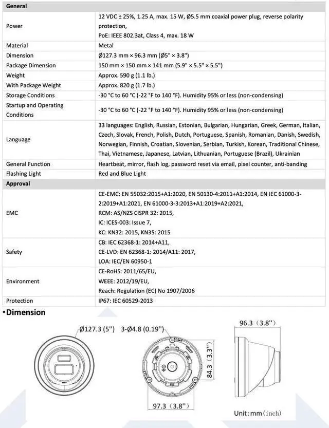 Alt view image 5 of 6 - LTS Platinum CMIP3382WI-28SDL IP 8MP/4K 2.8mm Hybrid Light Active Deterrence WDR Dome Camera LTCMIP3382WI-28SDL