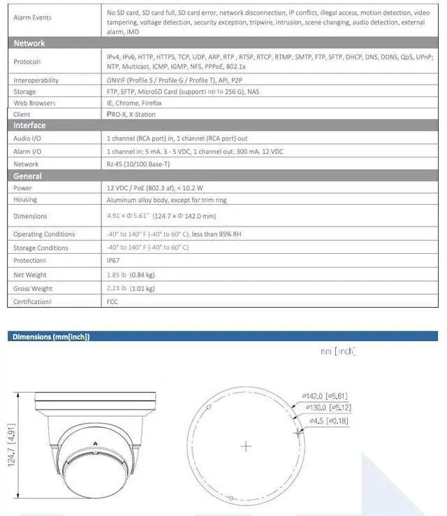 Alt view image 4 of 6 - LTS Pro-X LXIP3C82NWI-28SDL IP 8MP 2.8mm Color 98ft LED Mic/Speaker Deterrence NDAA Camera LXIP3C82W-28MDA