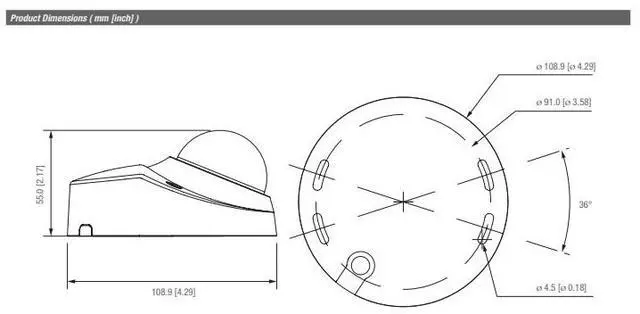 Alt view image 4 of 5 - ENS Diamond HNC3V241F-IRAS-S2/28 IP 4MP/30fps 2.8mm 98ft IR WDR Starlight Mic Dome Camera