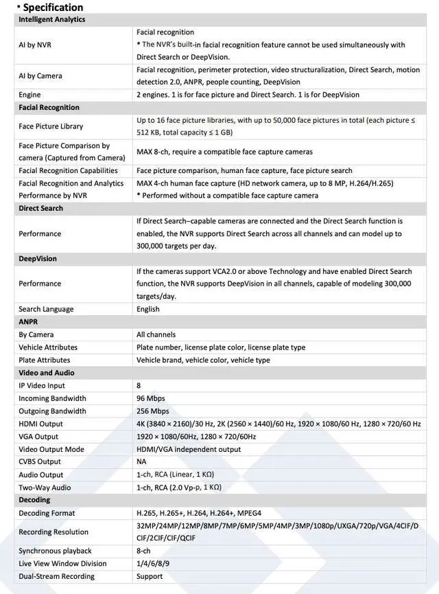 Alt view image 4 of 7 - LTS Platinum LTN8608DV-P8 IP 4K 8CH 8 Port PoE DeepVision Semantic Search AI NVR