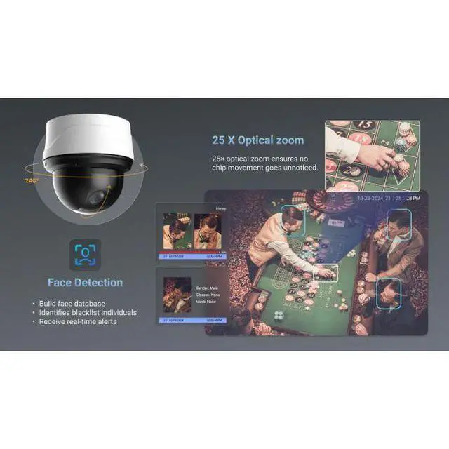 Alt view image 2 of 7 - LTS Pro-X LXPTZIP424W-25XIR IP 4MP 25x Zoom Invisible IR Auto Tracking indoor NDAA PTZ Camera Replacement for LXPTZIP414W-X25IR